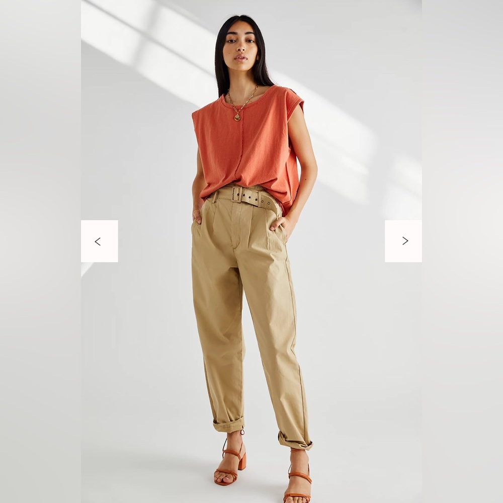 Anthropologie Levi's Tailor High Loose Tapered Pants size 29  Incense Khaki